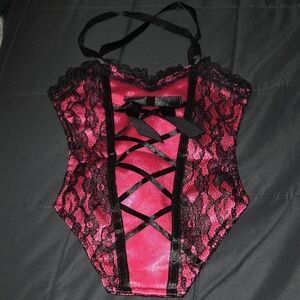 Chic Pink and Black Mini Bag with Elegant Contrast *Unused*